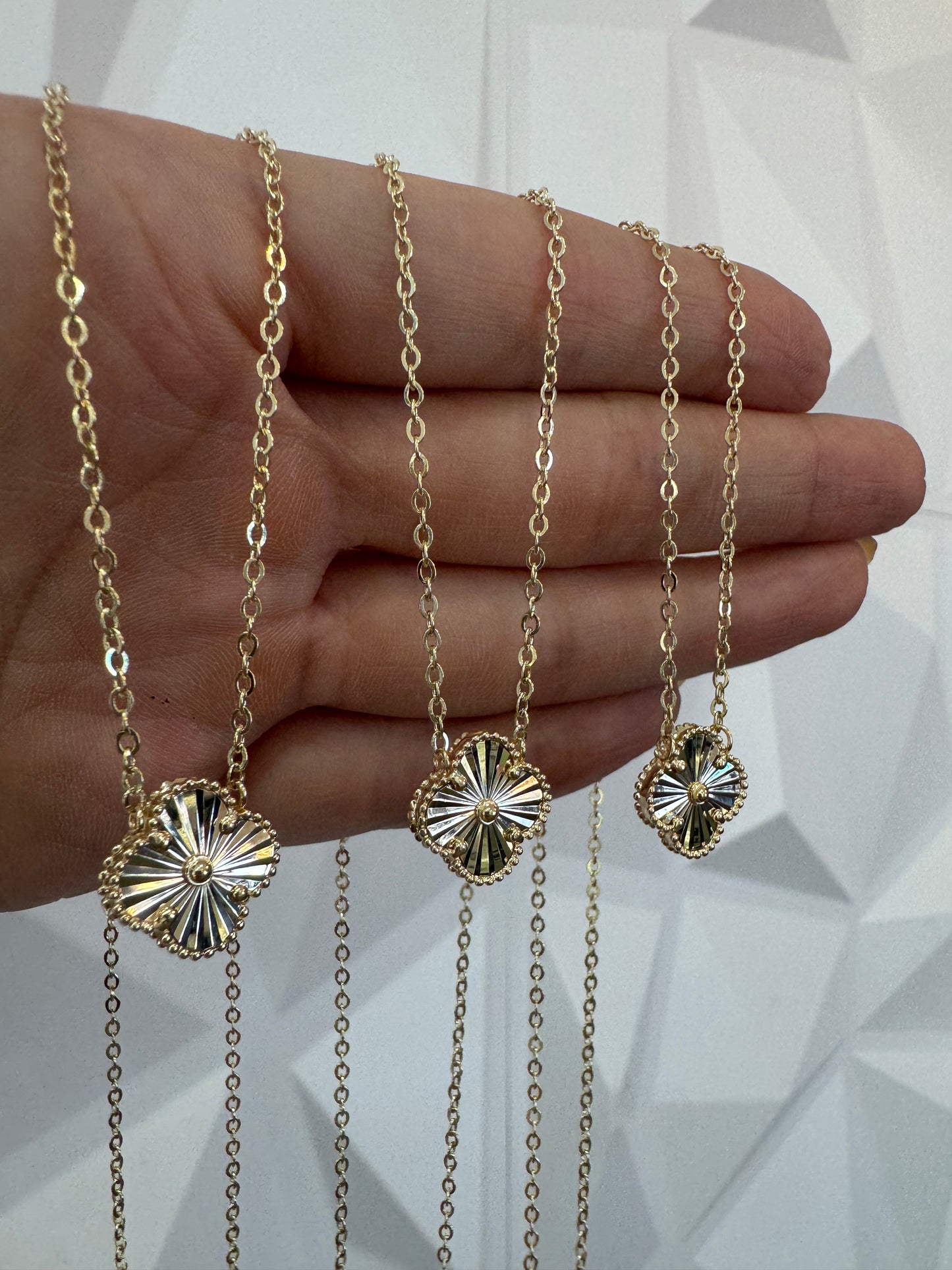 14K Gold Flower Necklace