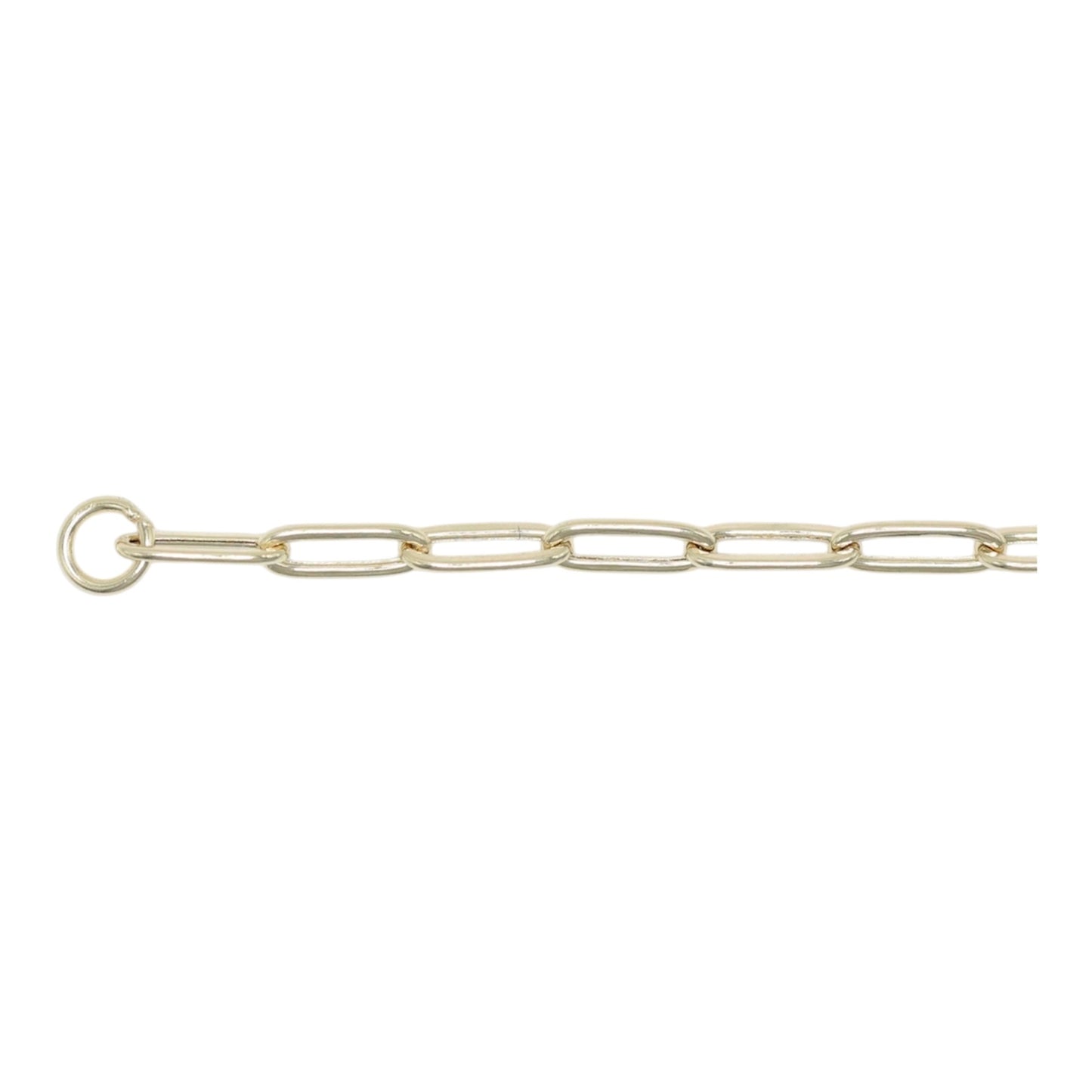 14KT GOLD MINI PAPERCLIP 2MM BRACELET
