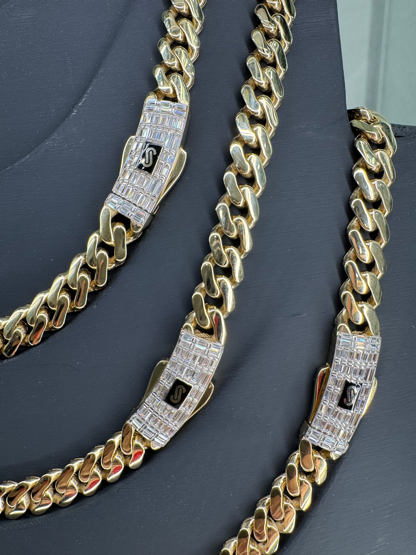 14K Gold Classic Monaco Chain 8mm