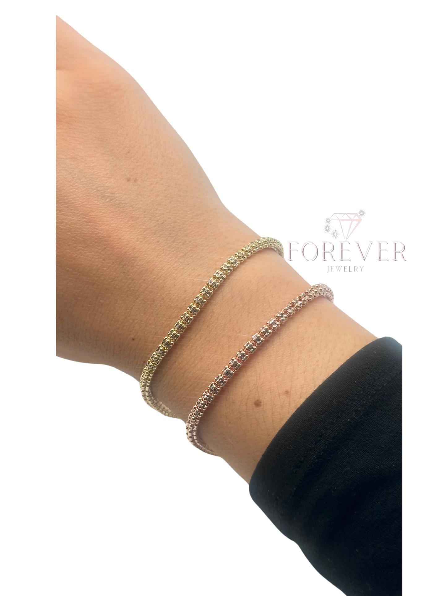14K YELLOW GOLD ICE BRACELET