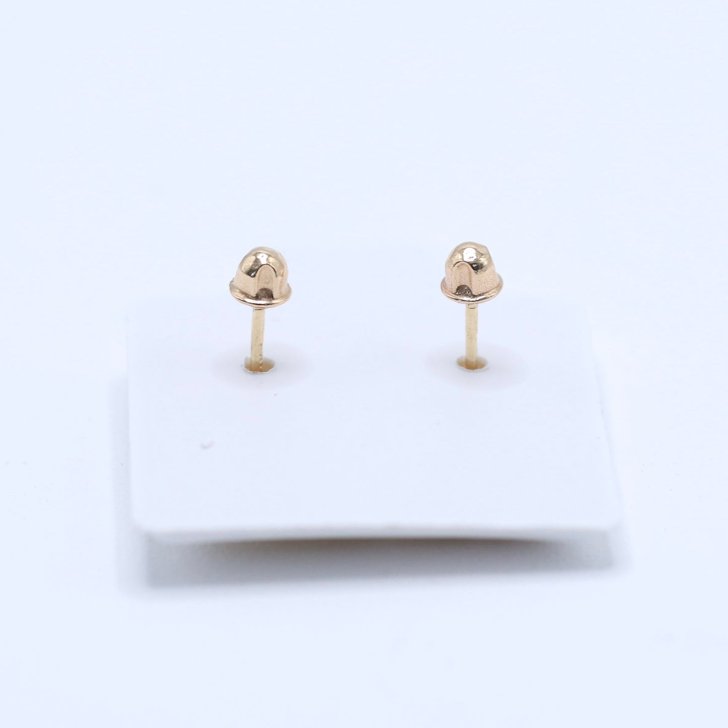 14KT GOLD PAW PRINT SCREW ON EARRINGS