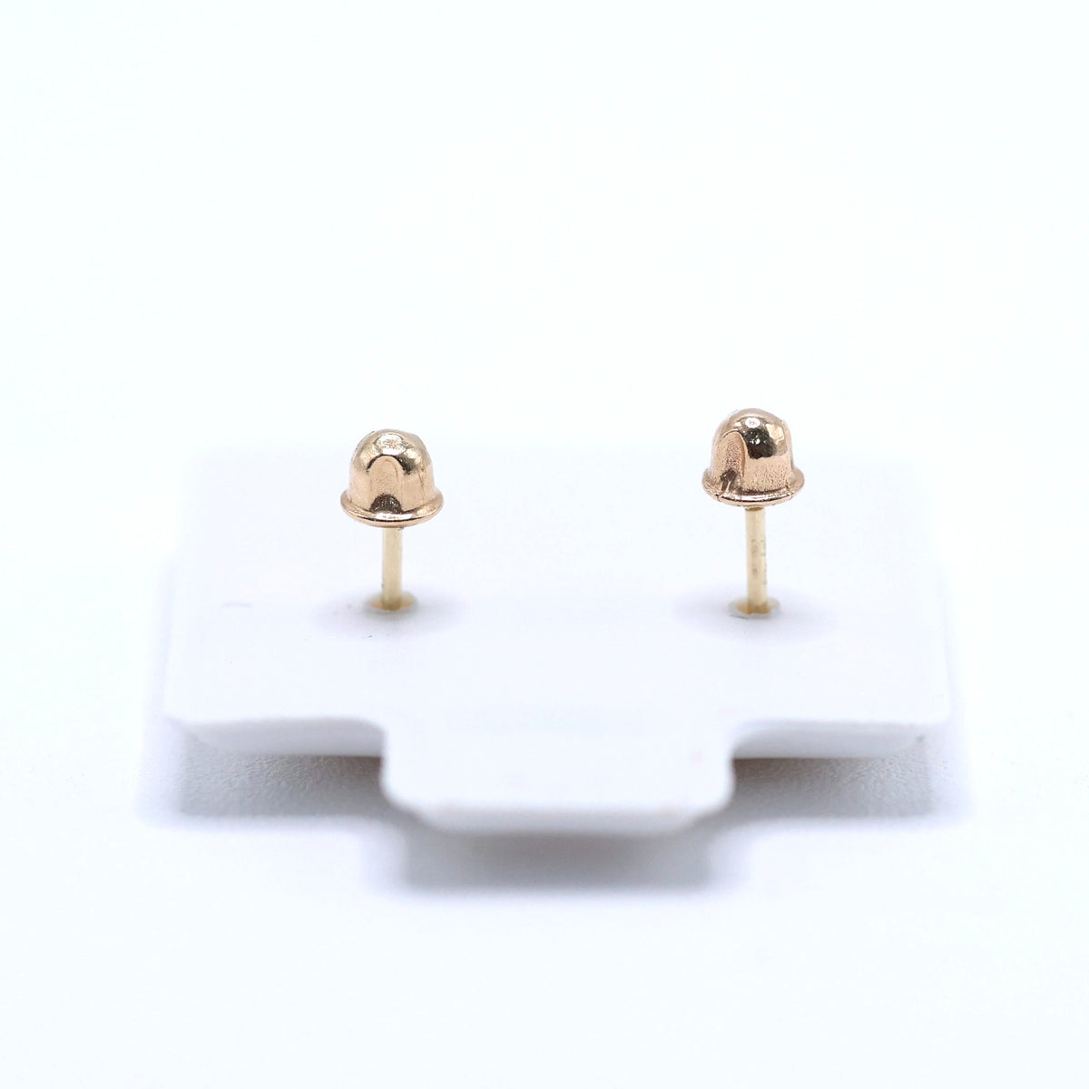 14KT GOLD CZ OUTLINE HEART SCREW ON EARRINGS