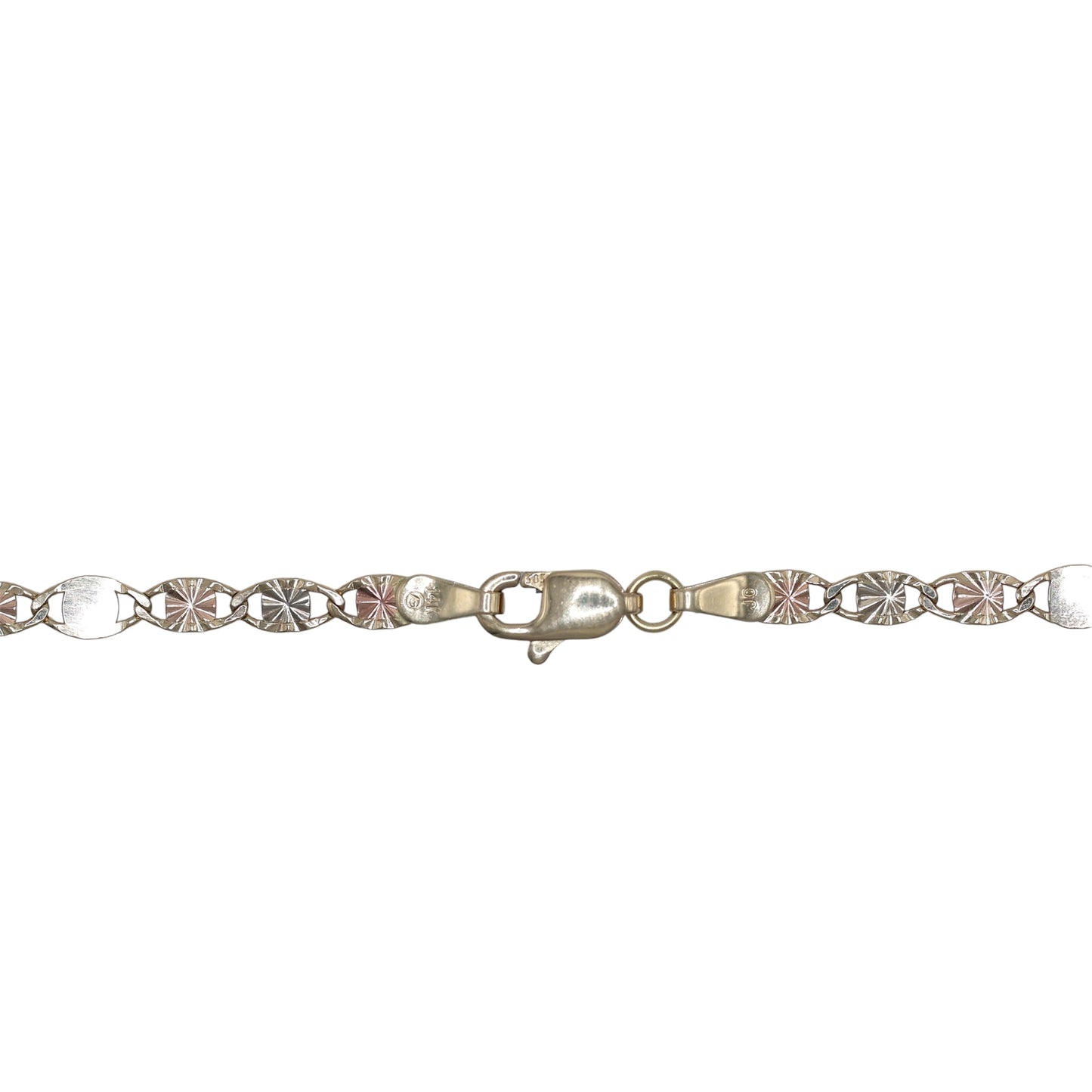 14KT GOLD ESPEJO NECKLACE 3 TONE 3.5MM - SOLID