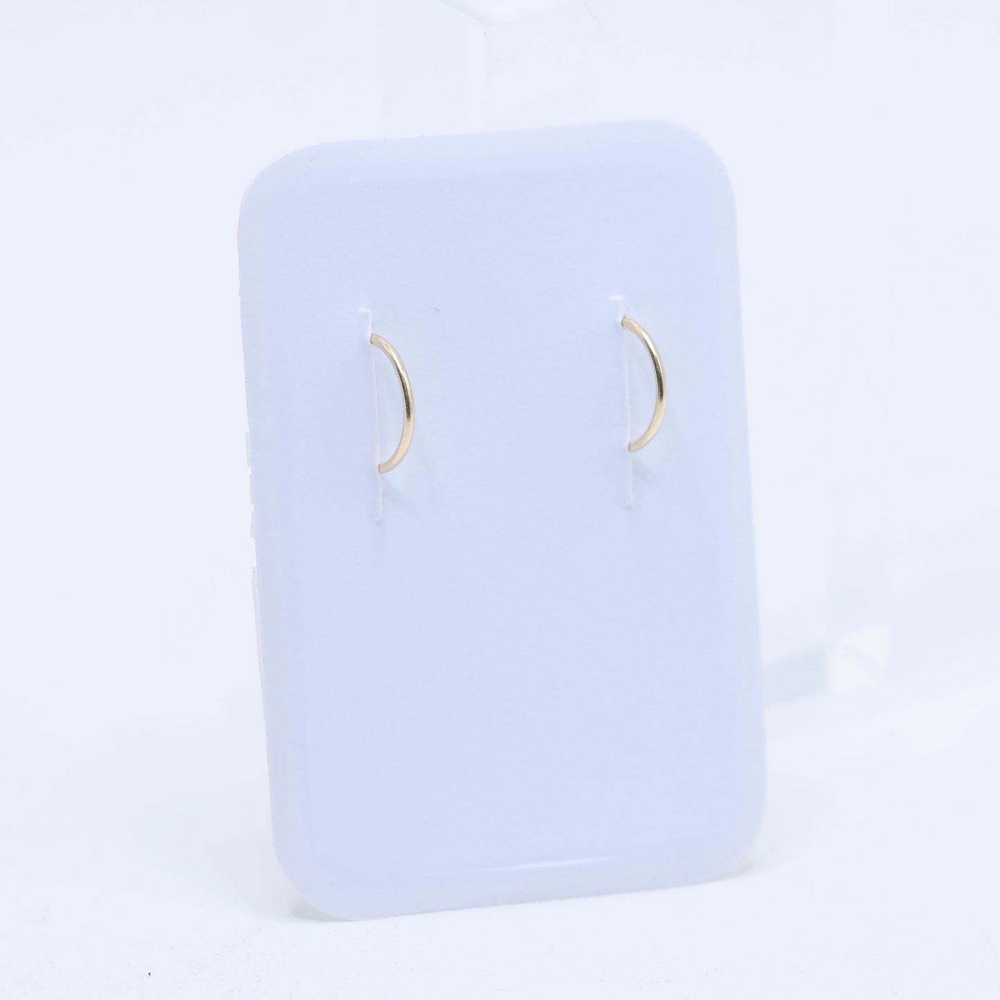 14KT GOLD WHITE HEART TELEPHONE STYLE EARRINGS CUBIC ZIRCONIA
