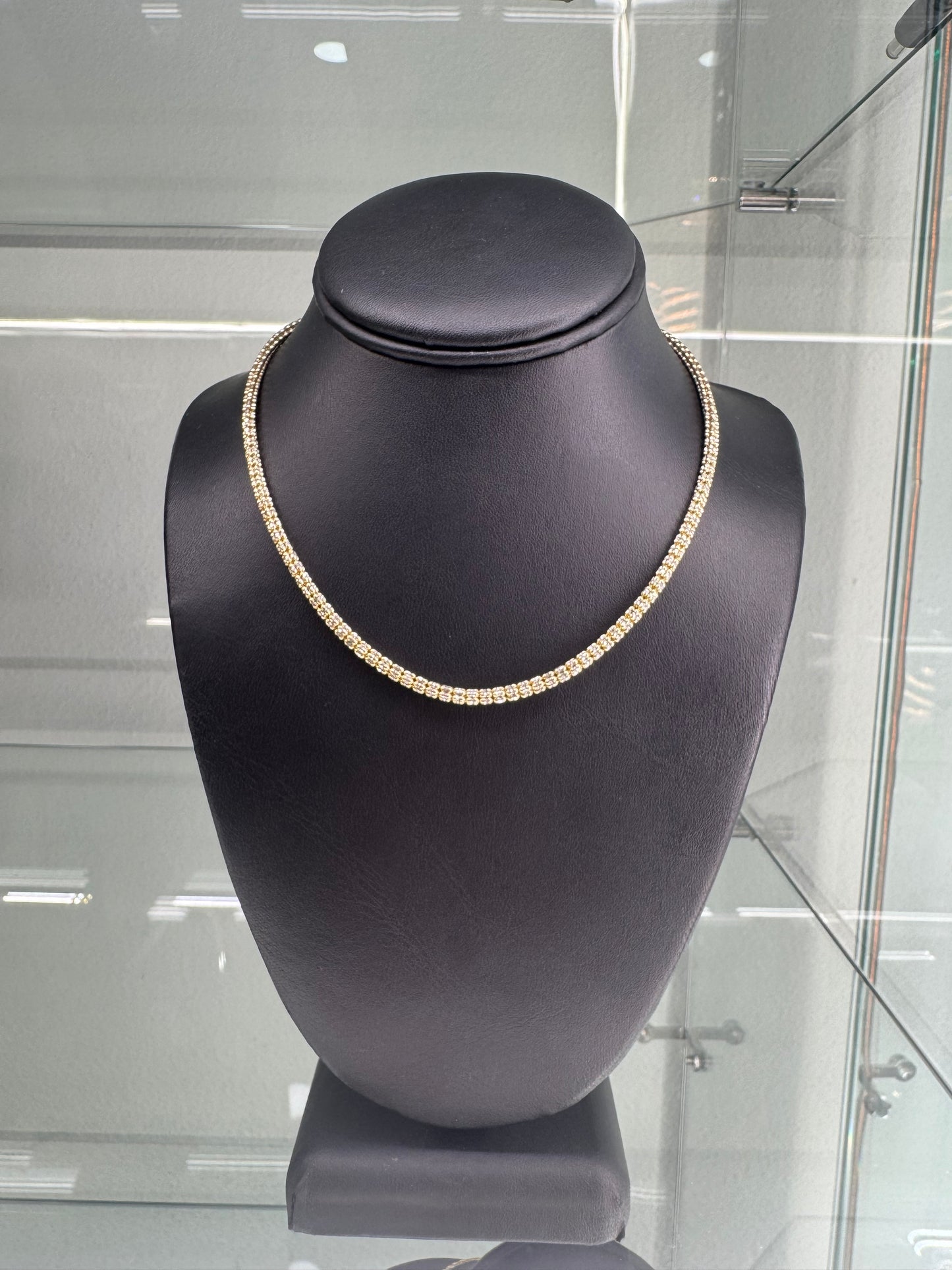 14K YELLOW GOLD ICE NECKLACE