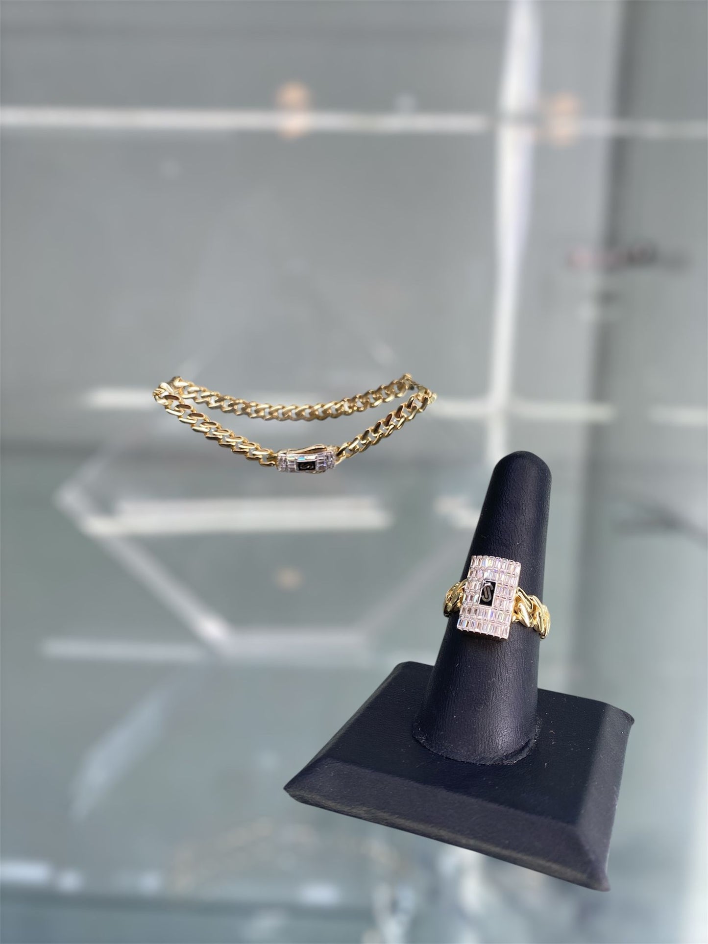 14K Gold Monaco Chain Set