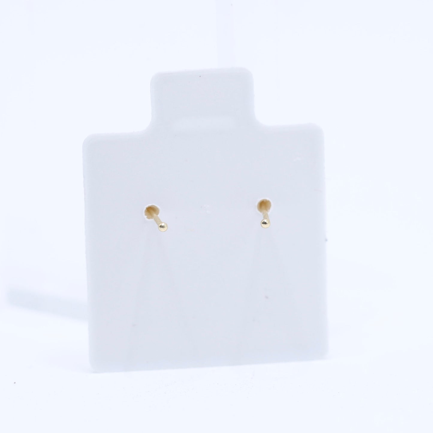 14KT GOLD 2 -PIECE NOSE STUD BALL SET