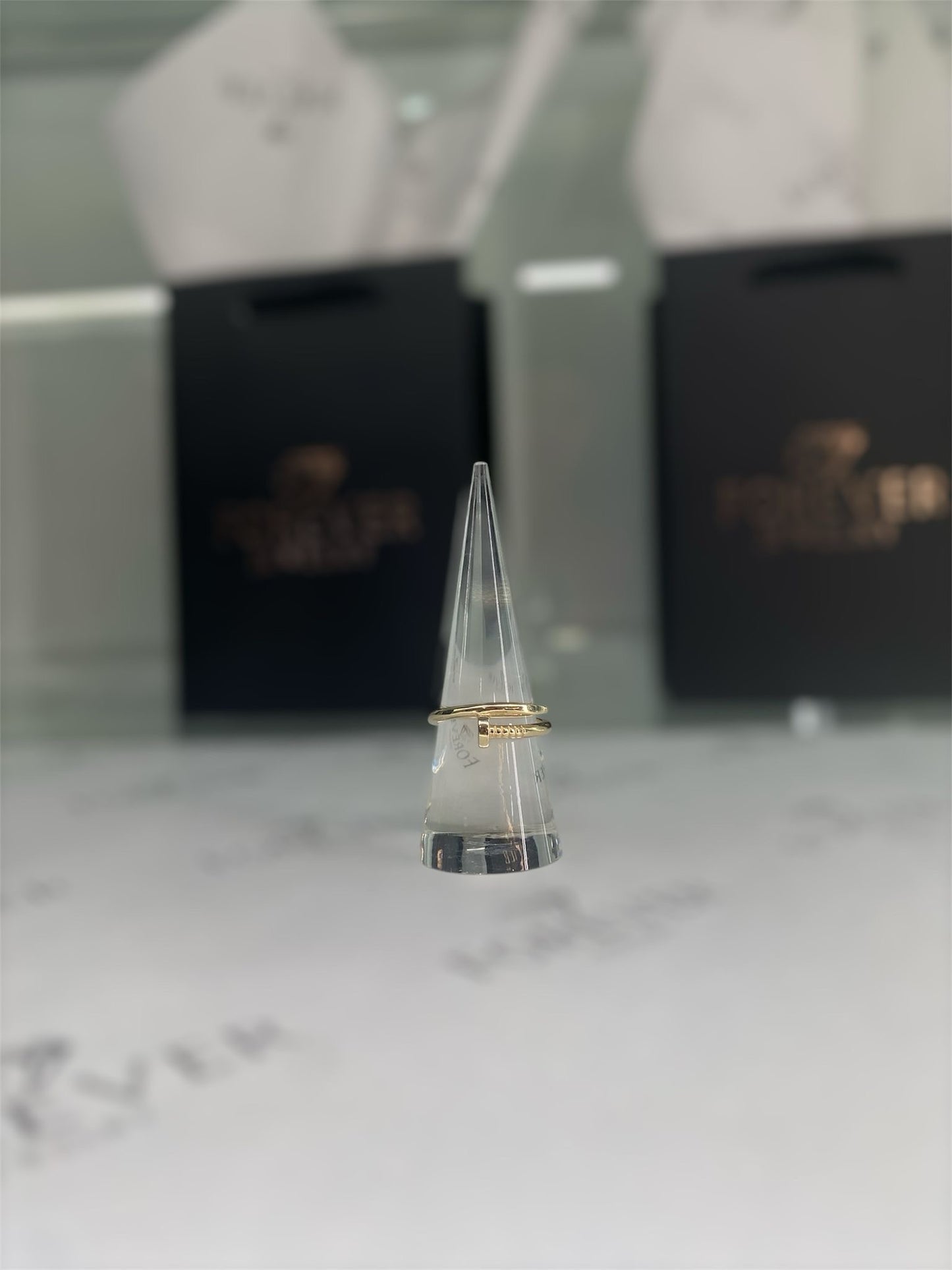14K Gold Nail Ring