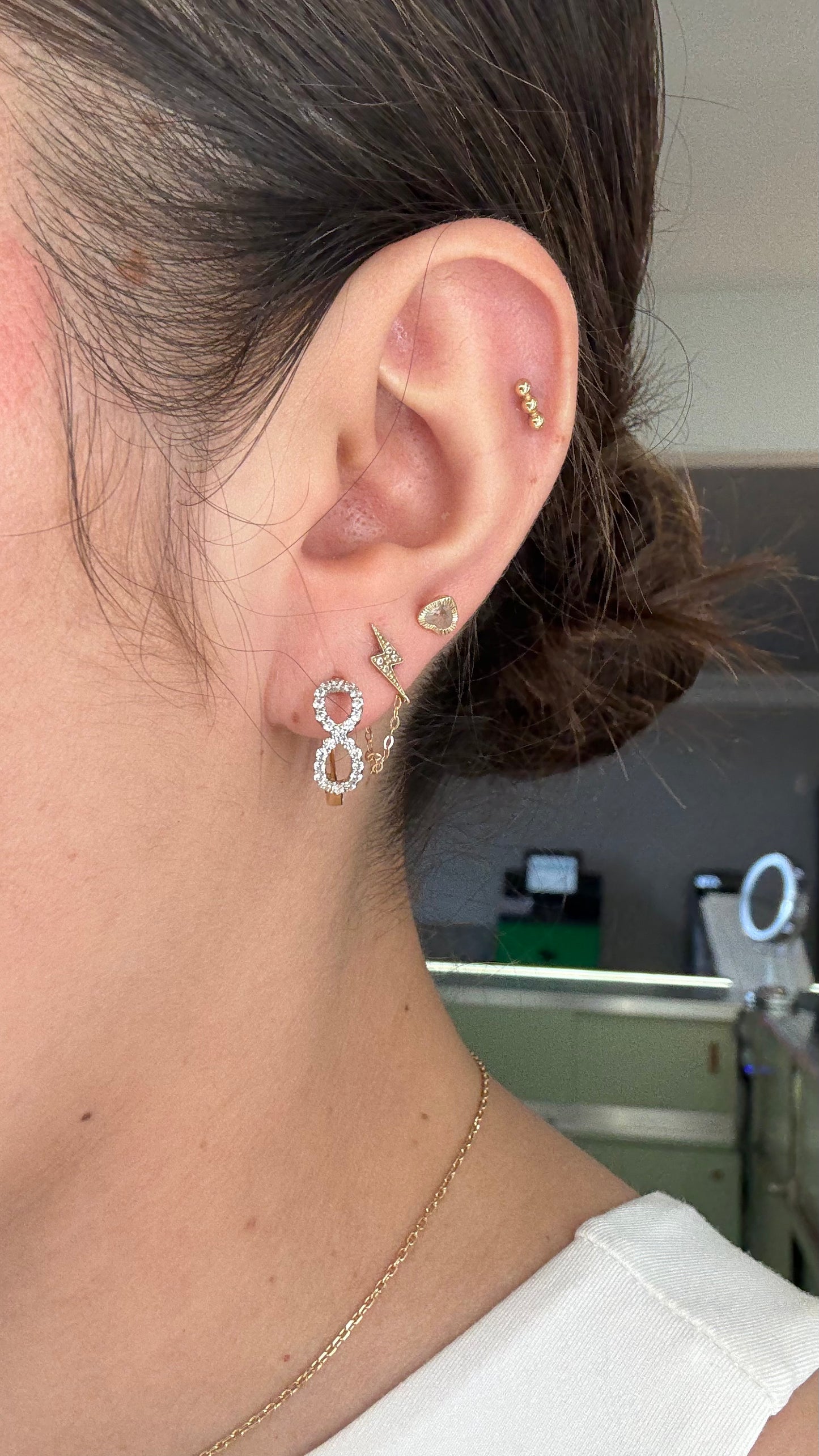 14KT GOLD INFINITY EARRINGS