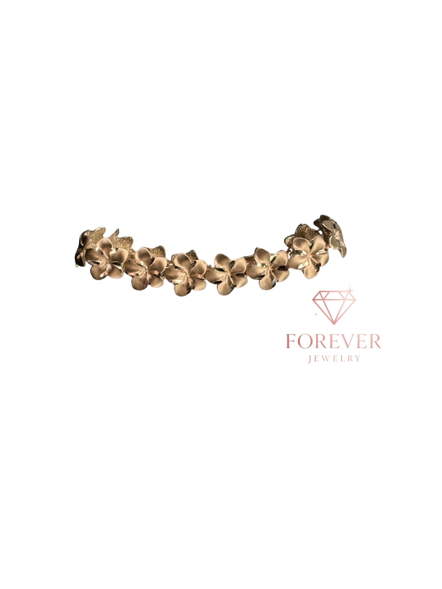 14K Gold Flowers Bracelet