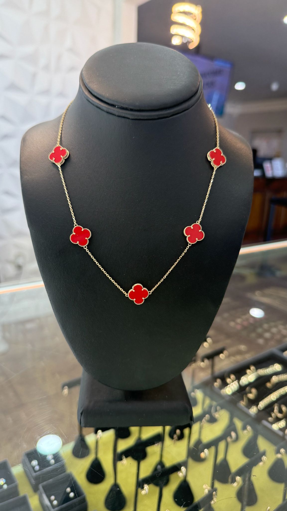 14K Gold Flowers Necklace