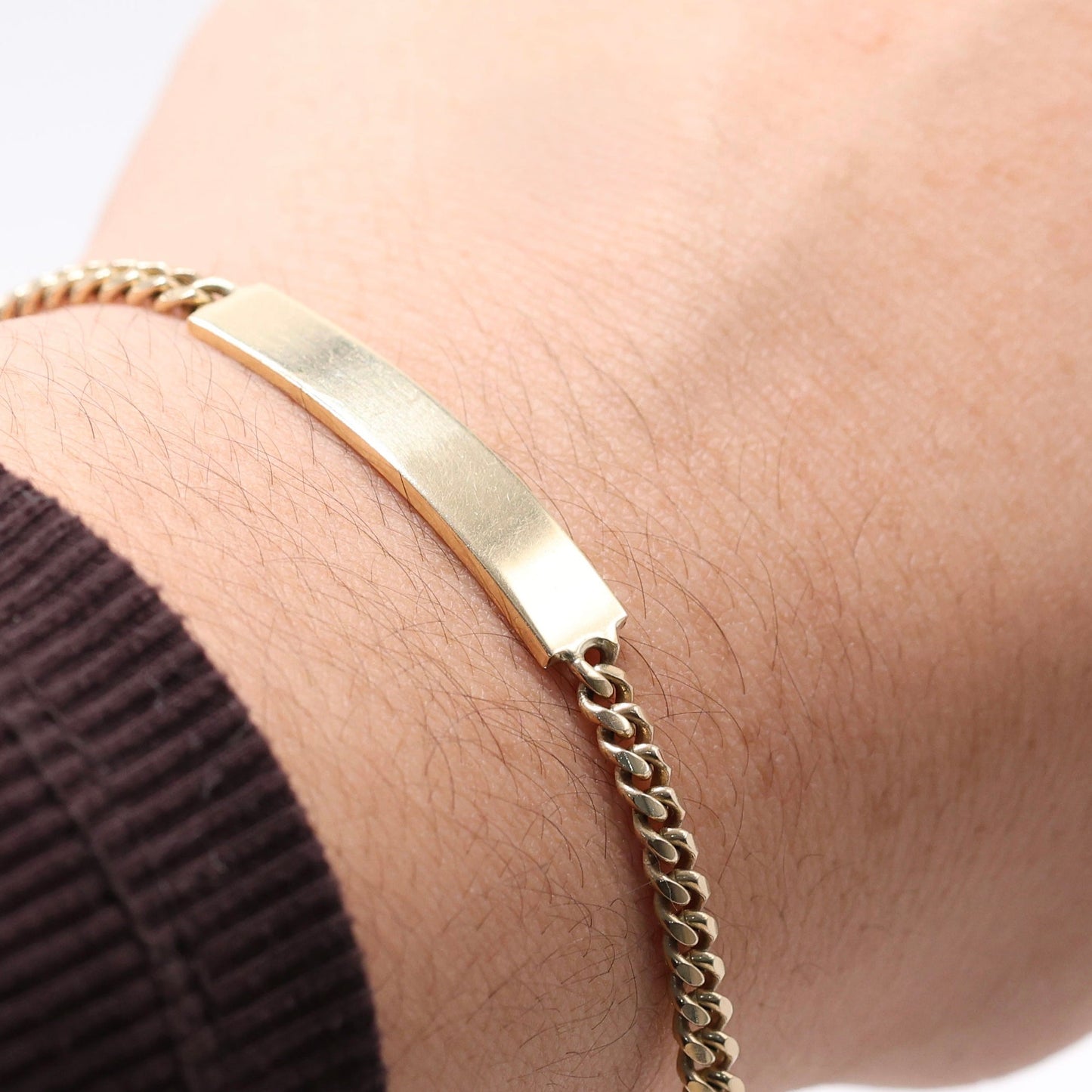 14KT GOLD KIDS CUBAN SIZE 6"