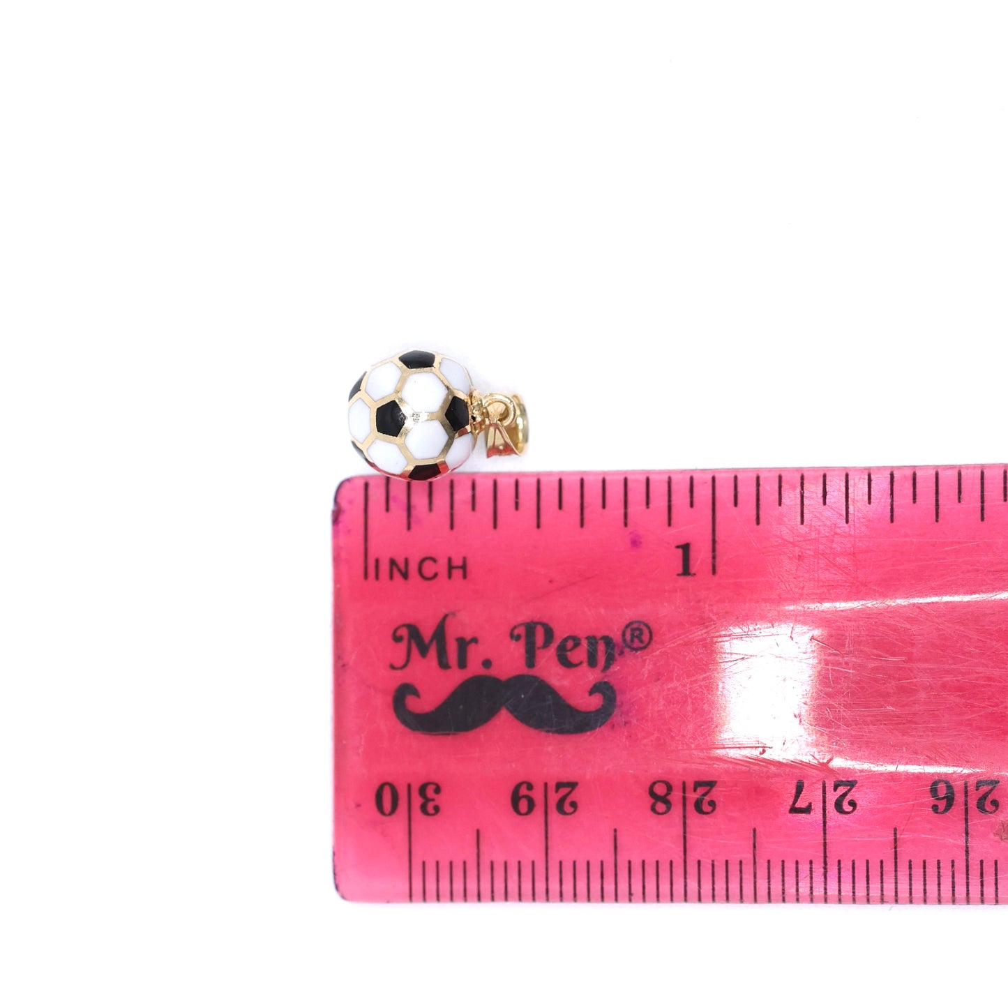 14KT GOLD MINI 3D SOCCER BALL PENDANT - SEMISOLID
