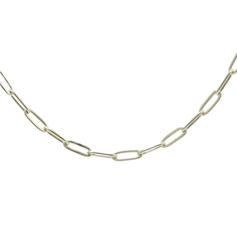 14KT GOLD MINI PAPERCLIP 2.5MM NECKLACE