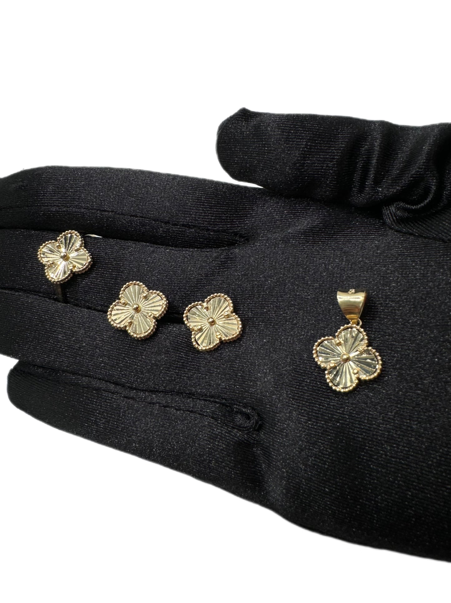 14K GOLDEN FLOWER SET