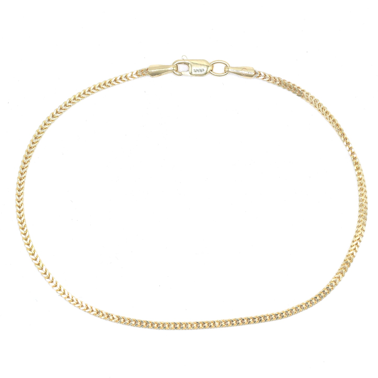 14KT GOLD FRANCO BRACELET 1.5MM - SEMISOLID