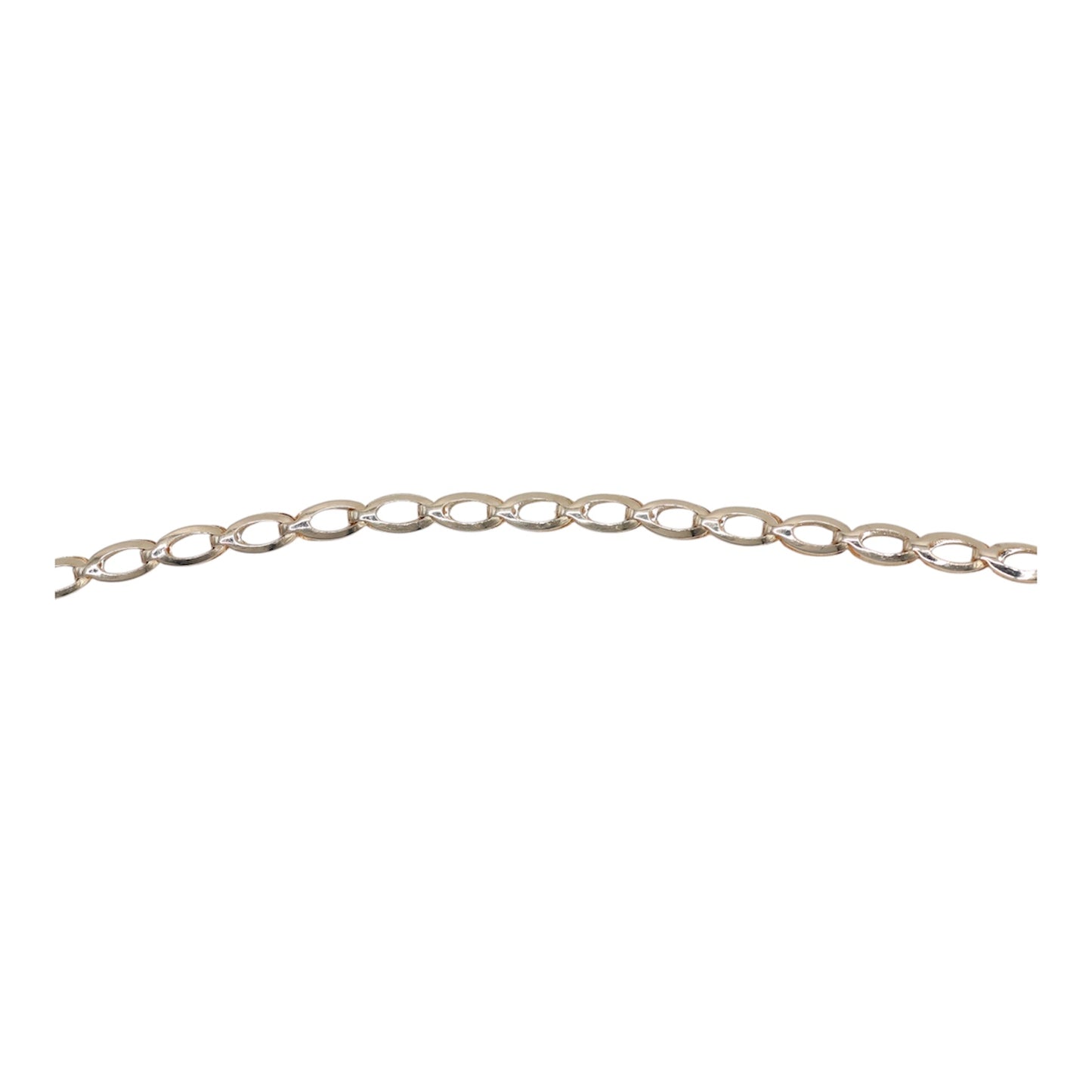 14KT GOLD OVAL LINK NECKLACE 2MM - SEMISOLID