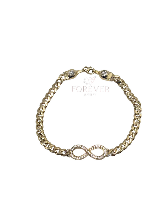 14KT GOLD MONACO INFINITY BRACELET