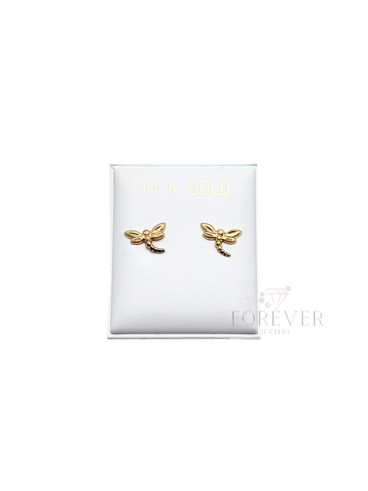14KT GOLD DRAGONFLY EARRINGS