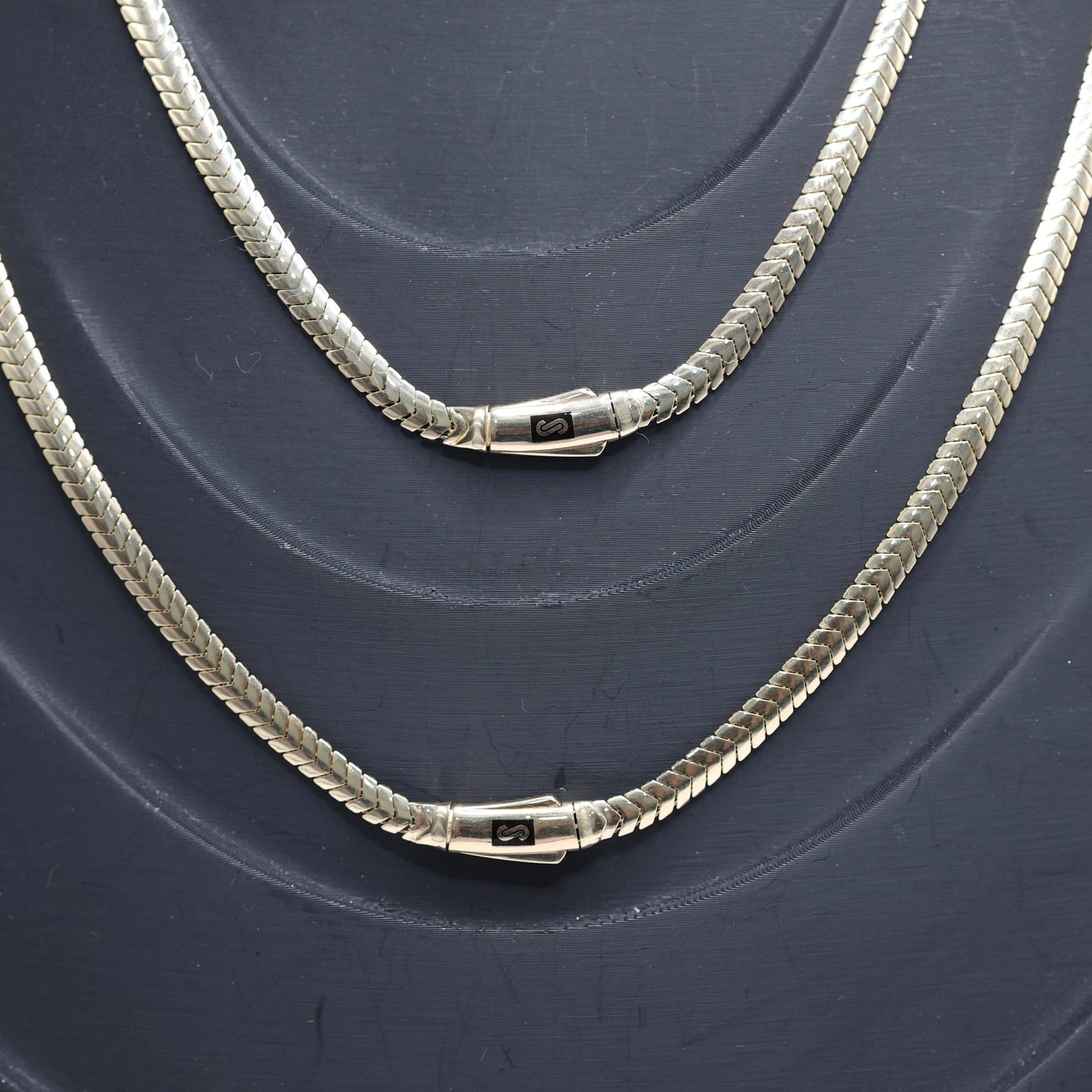 14KT GOLD MONACO CHAIN MERM NECKLACE - 4MM PLAIN LOCK CERTIFIED