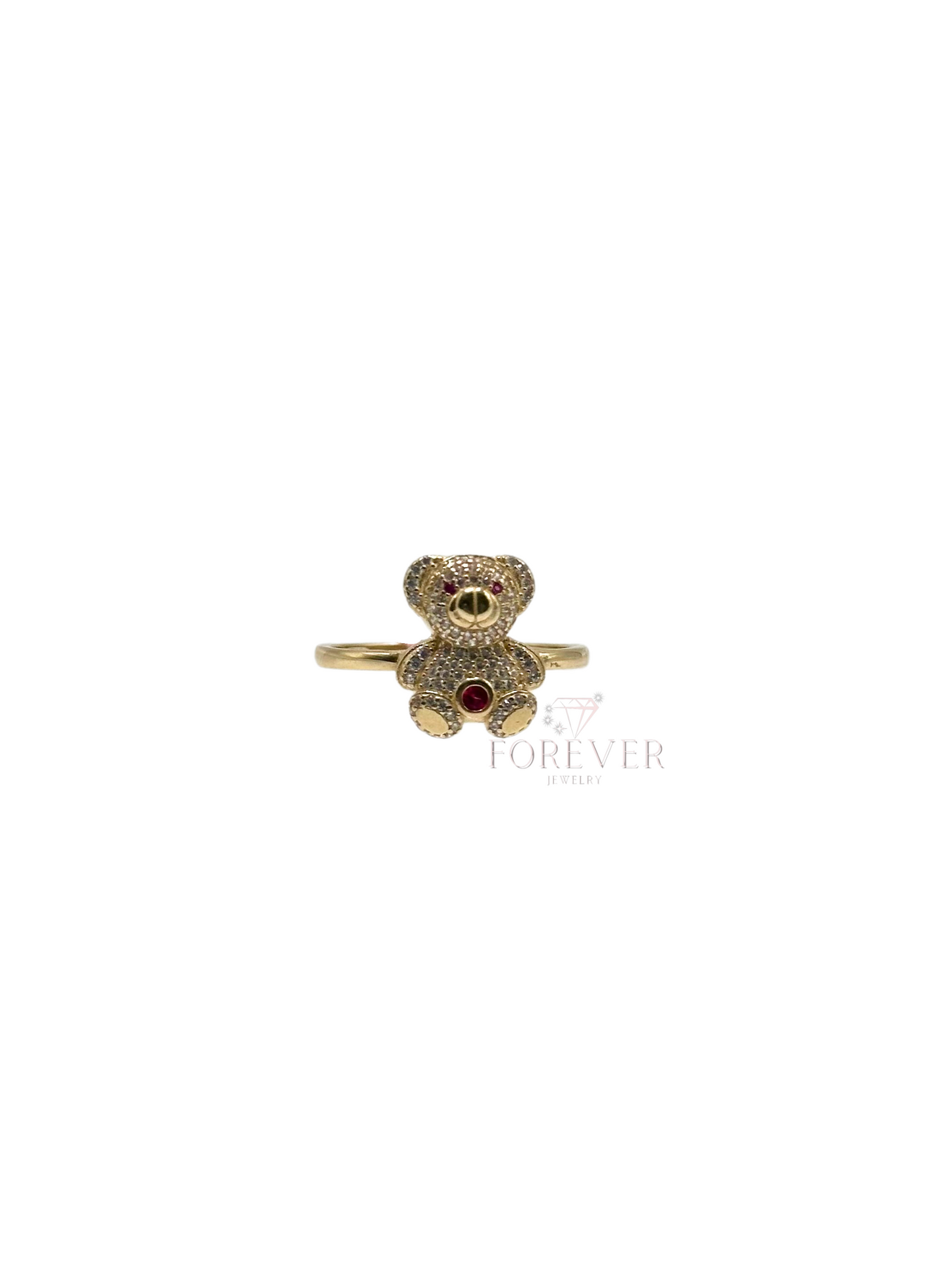 14K GOLD BEAR RING