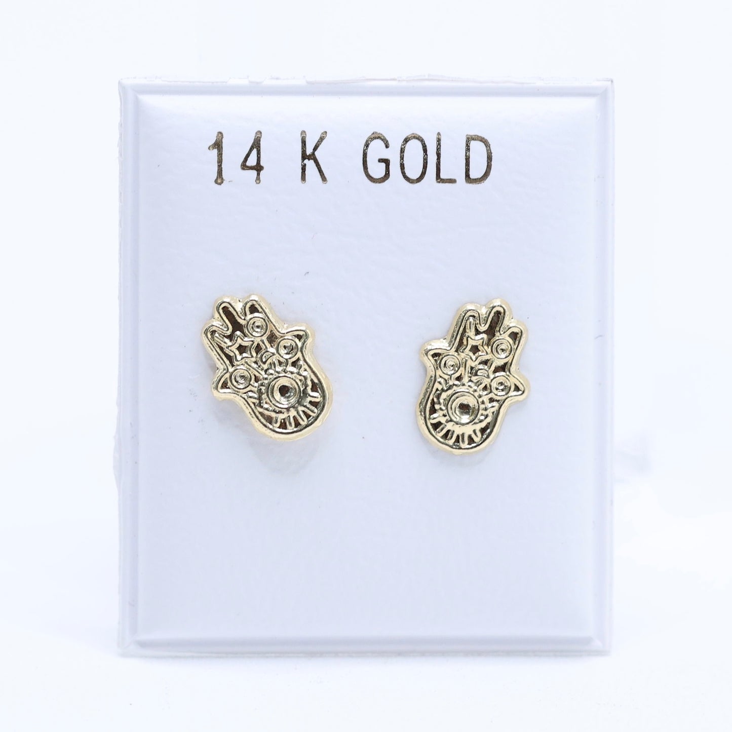 14KT GOLD SUN FACE SCREW ON EARRINGS