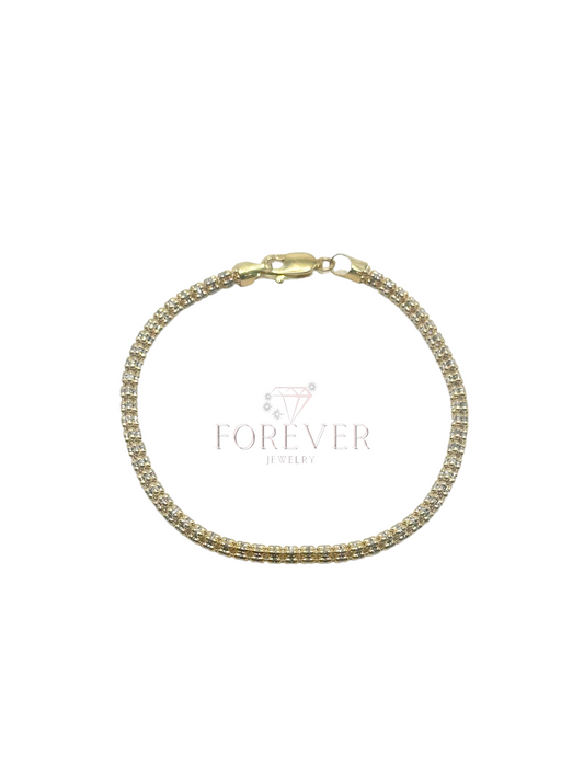 14K YELLOW GOLD ICE BRACELET