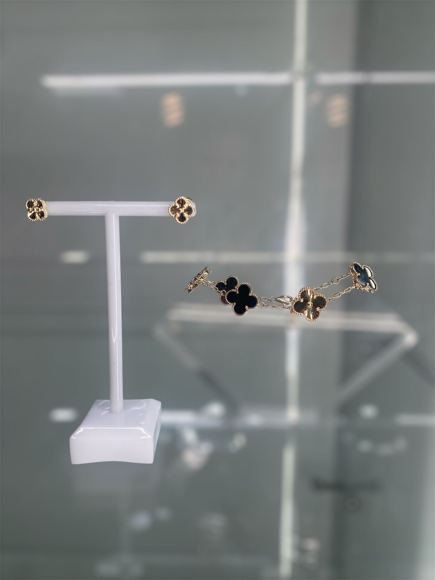 14KT GOLD FLOWER SET