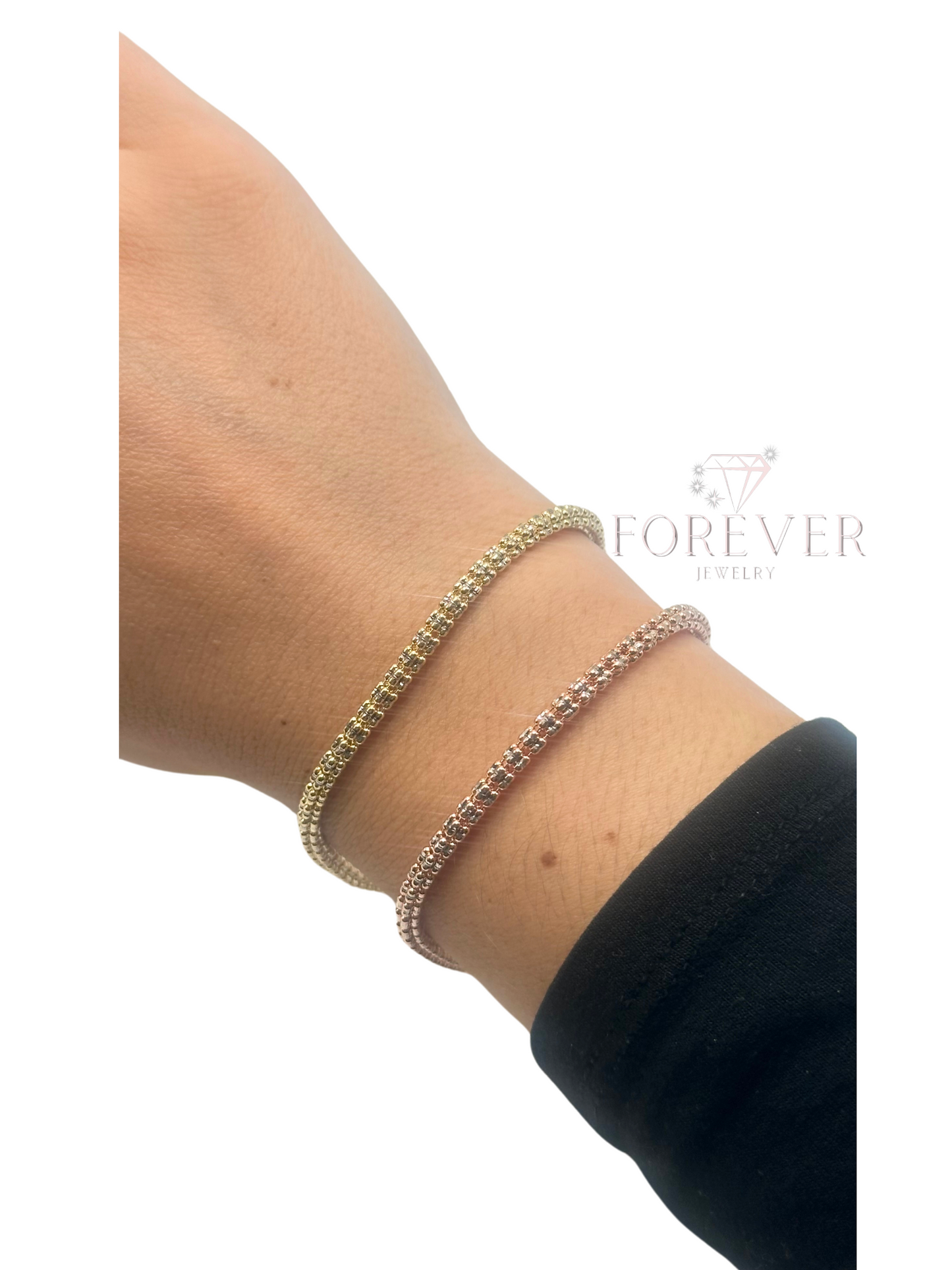 14K ROSE GOLD ICE BRACELET