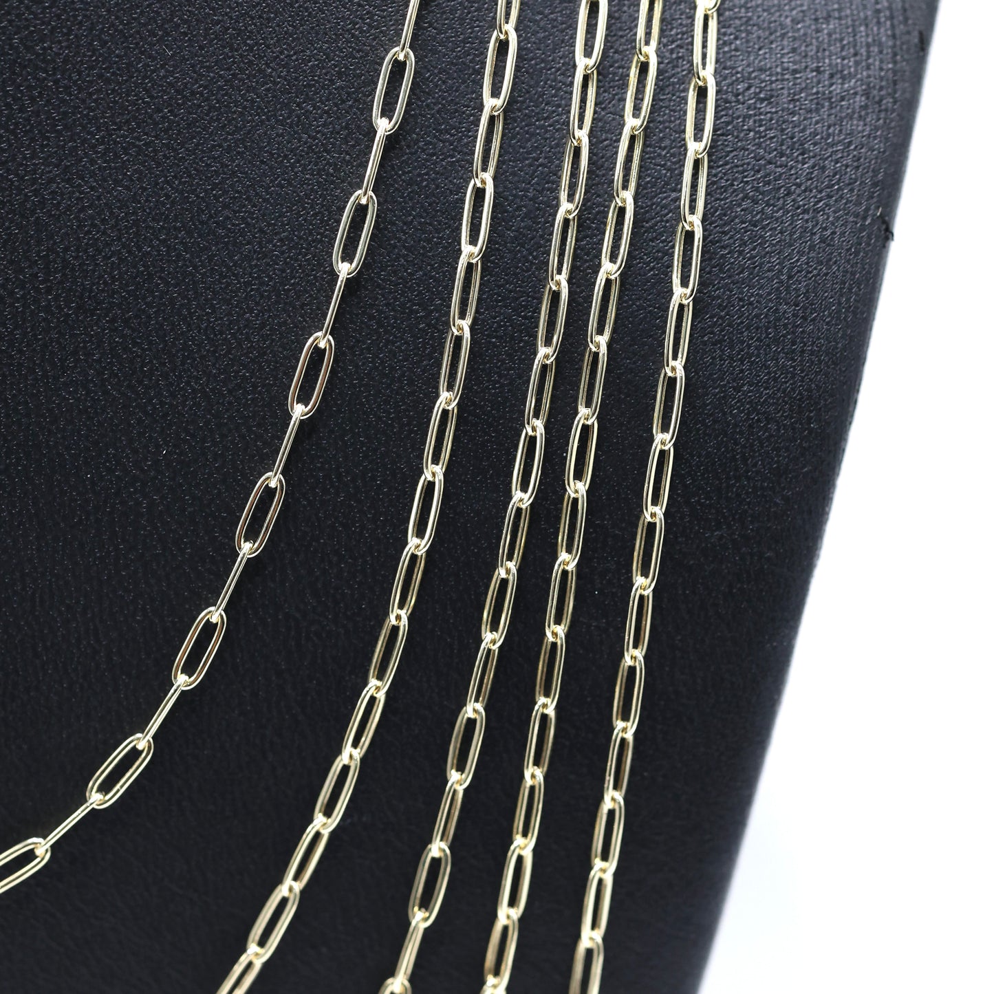 14KT GOLD MINI PAPERCLIP 2.5MM NECKLACE