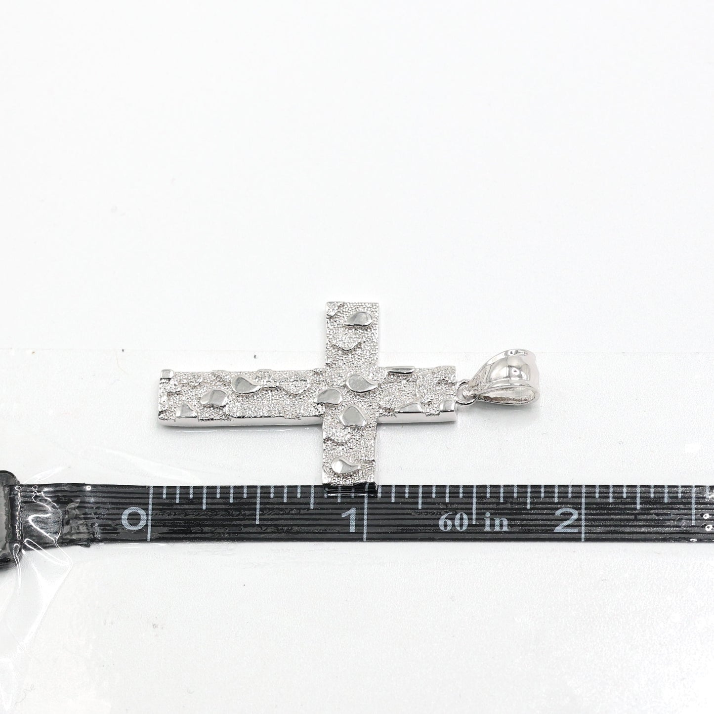 925 SILVER CROSS NUGGET PENDANT