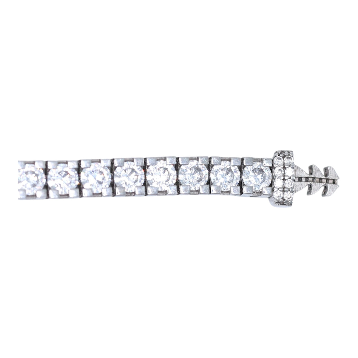 14KT WHITE GOLD MONACO CHAIN AGUA No. 2 BRACELET SIZE 7  - CERTIFIED