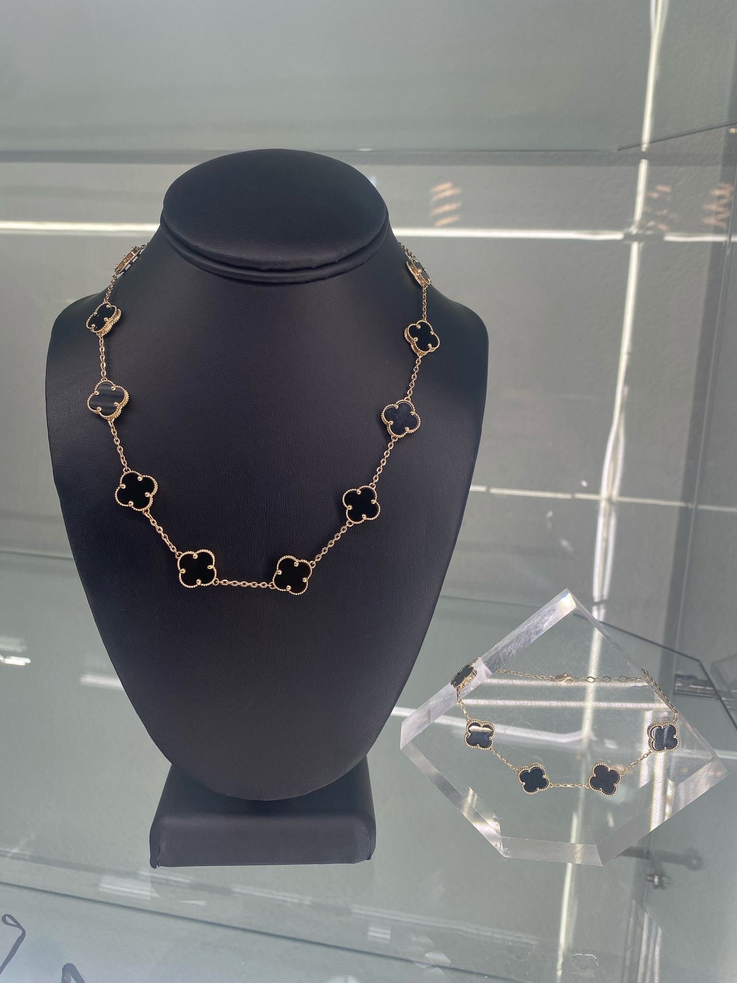 14K Gold Black Set