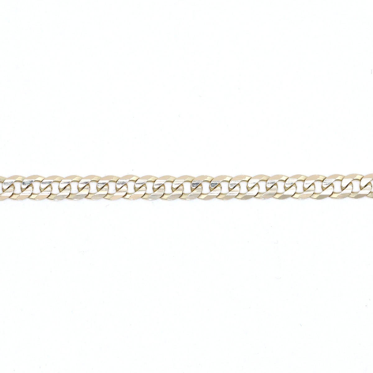 14KT GOLD 4MM SOLID CUBAN BRACELET - SIZE 8