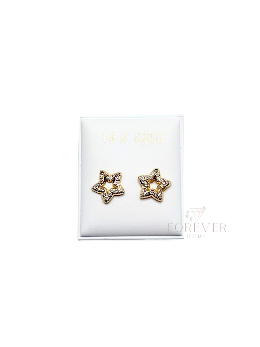 14KT GOLD STAR STUDS
