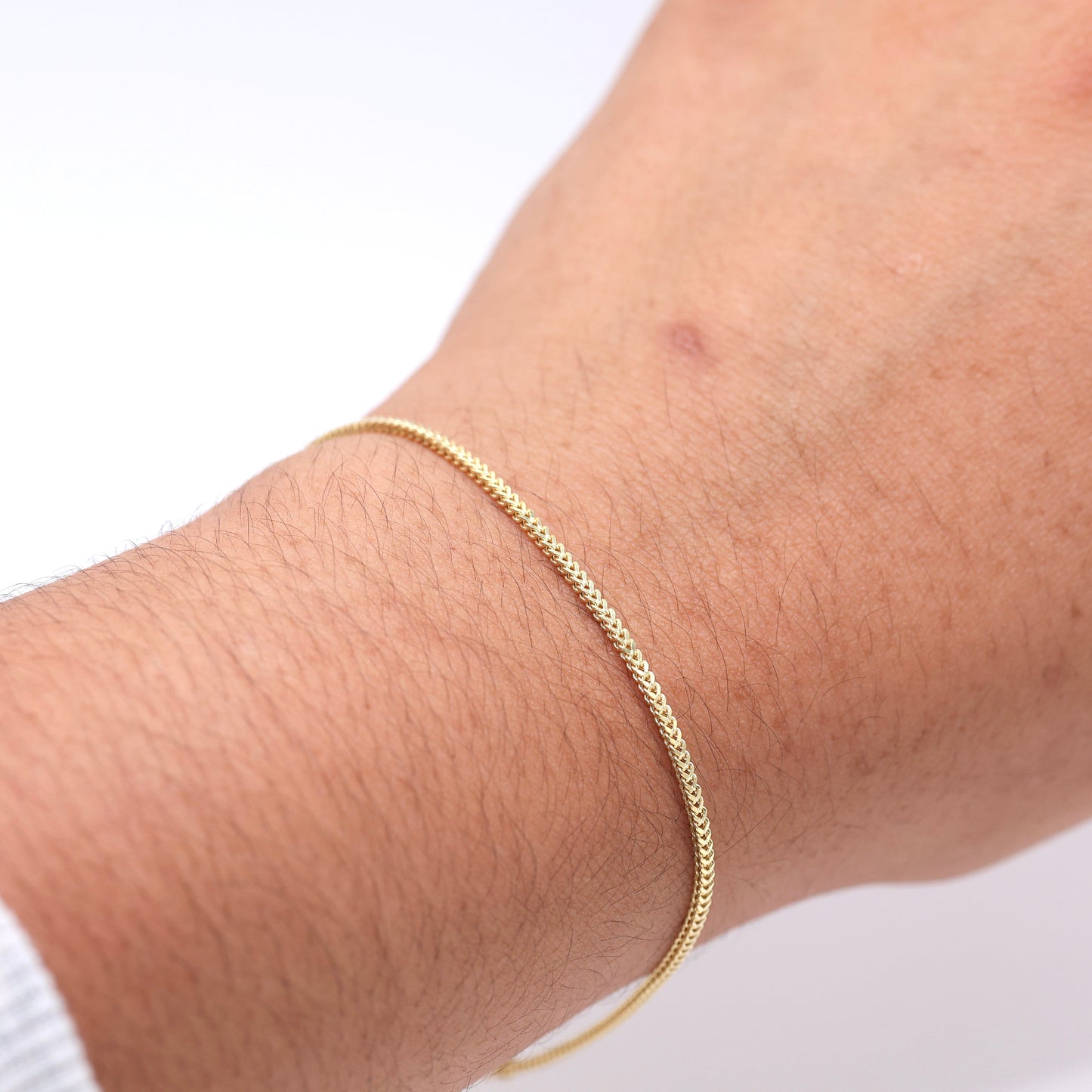 14KT GOLD FRANCO BRACELET 1.5MM - SEMISOLID