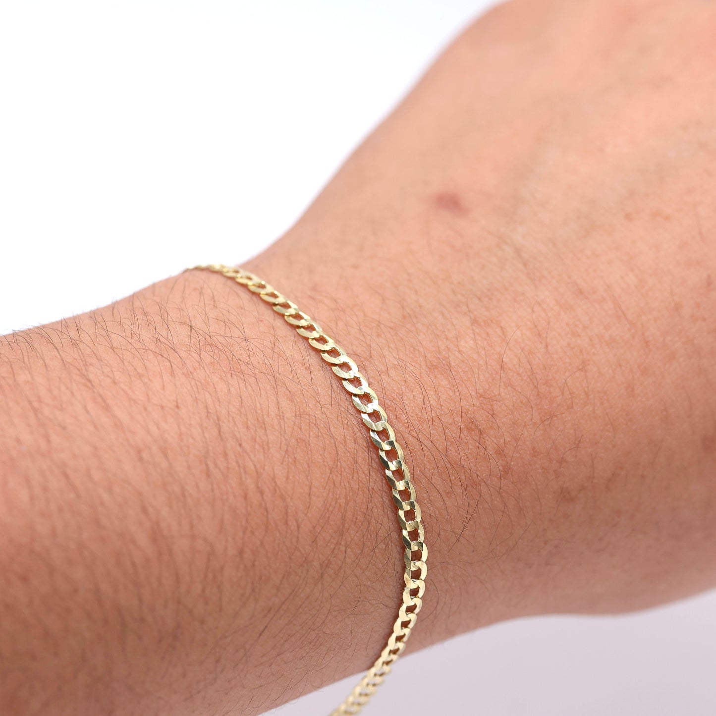 14KT GOLD CUBAN BRACELET 3.5MM - SOLID
