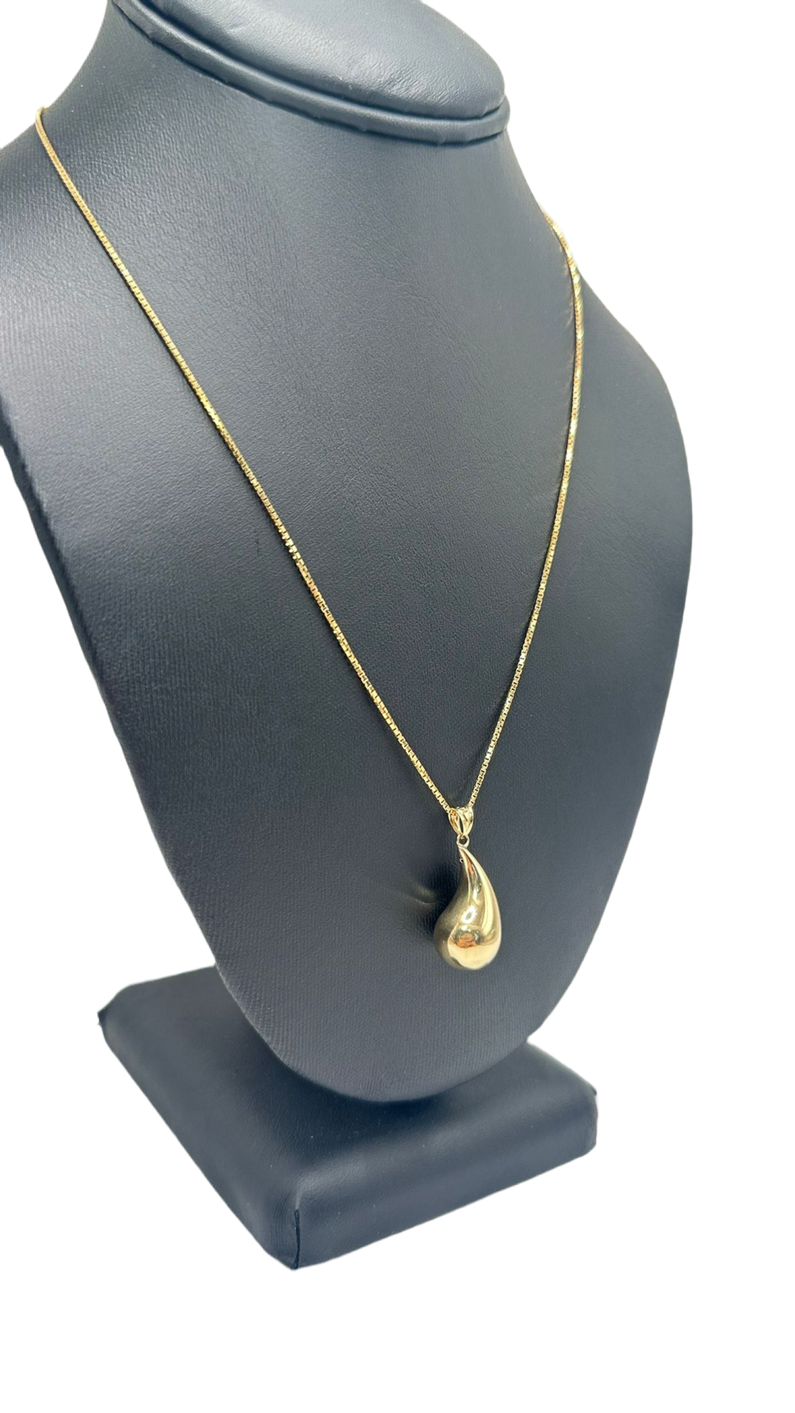 14K DROP NECKLACE W/ CHAIN