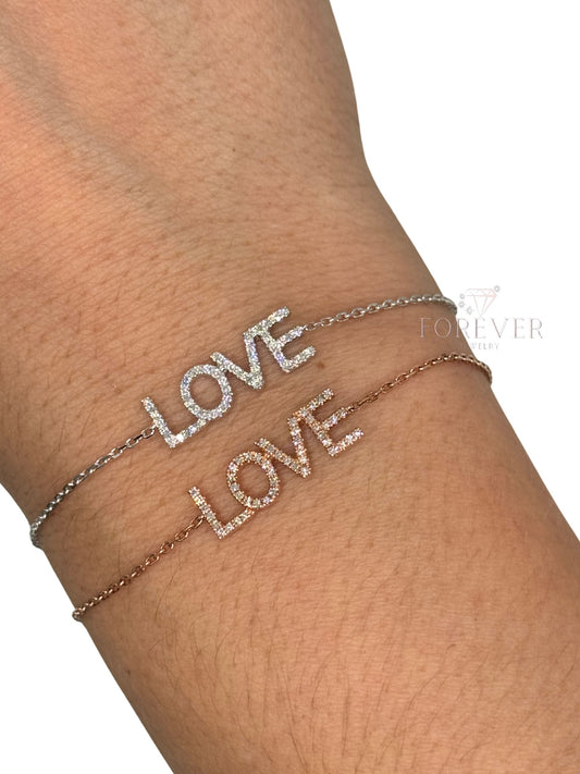 14K DIAMOND LOVE BRACELET