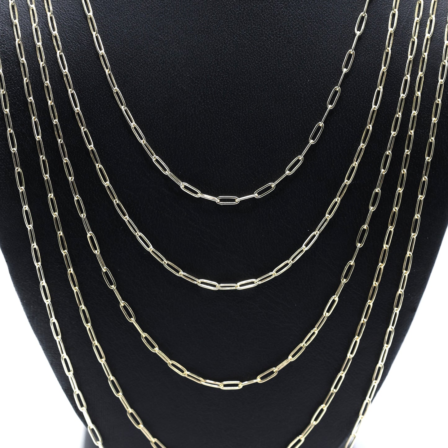 14KT GOLD MINI PAPERCLIP 2.5MM NECKLACE
