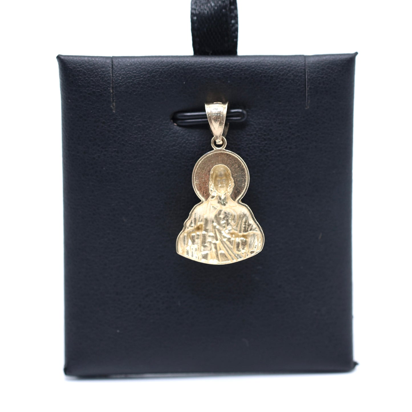 14KT GOLD 2 TONE SAN JUDAS HALF BODY PENDANT - SOLID