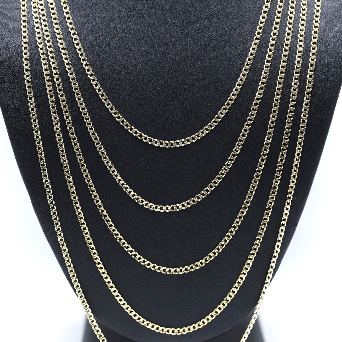 14KT GOLD CUBAN NECKLACE 2.5MM - SEMISOLID