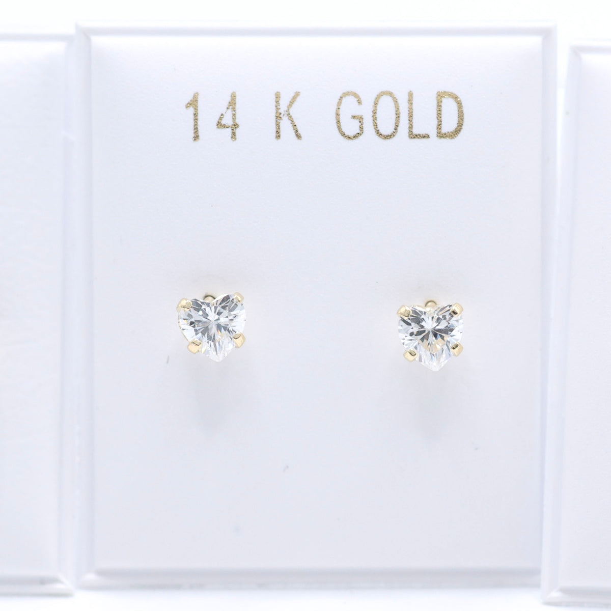 14KT GOLD MINI HEART EARRING SET (4 PIECE)