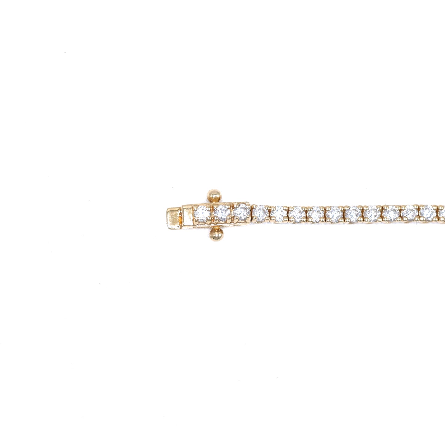 14KT GOLD REAL DIAMOND TENNIS BRACELET - SIZE 7 2 CT LAB GROWN