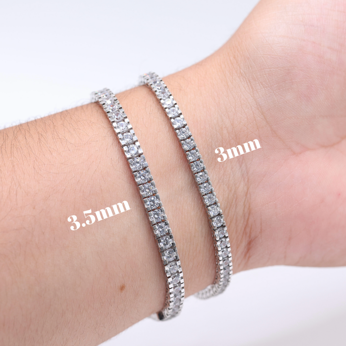 14KT WHITE GOLD MONACO CHAIN AGUA No. 2 BRACELET SIZE 7  - CERTIFIED