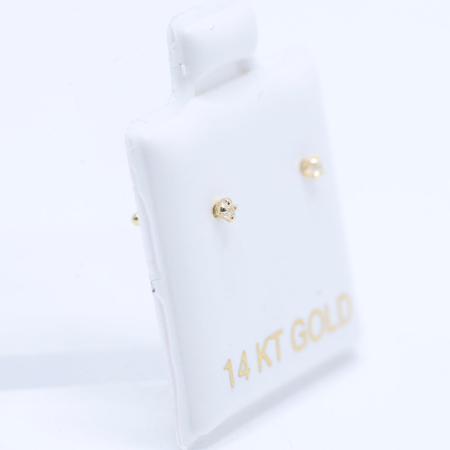 14KT GOLD 2 -PIECE NOSE STUD BALL SET
