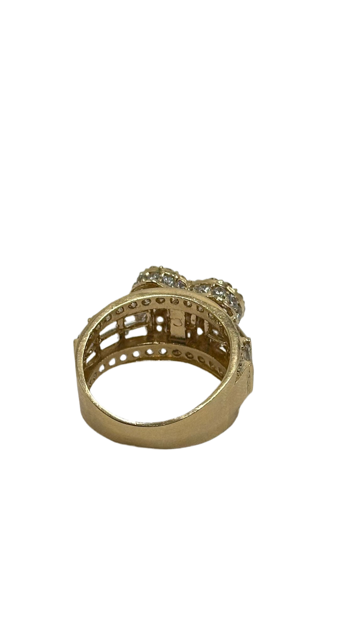 14K HEART RING W/ ZIRCONIAS