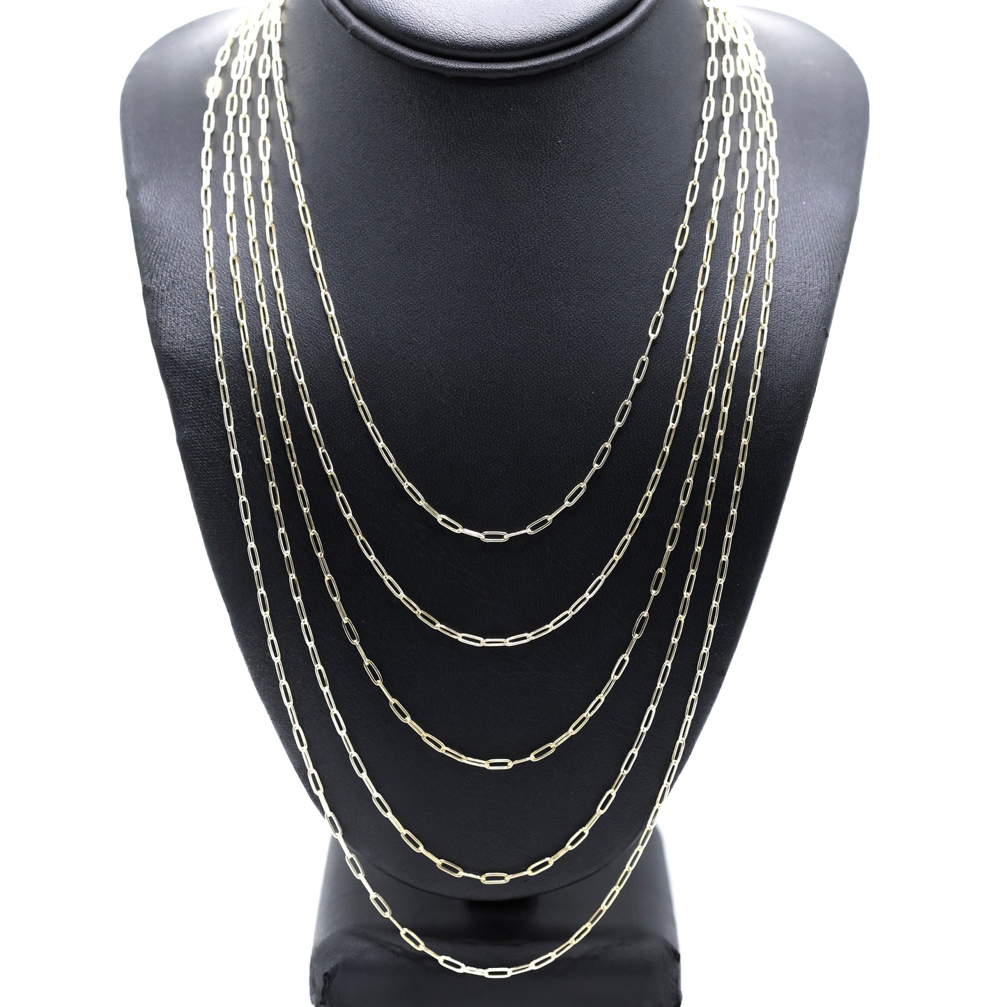 14KT GOLD MINI PAPERCLIP 2.5MM NECKLACE