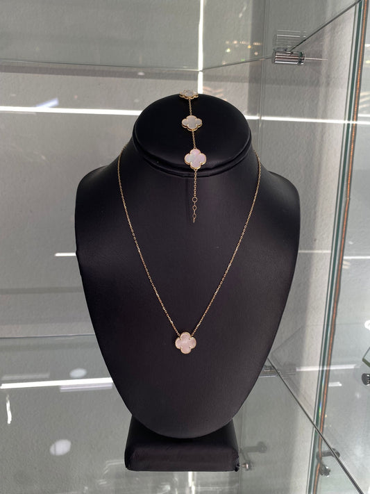 14K Gold Mother Pearl Set