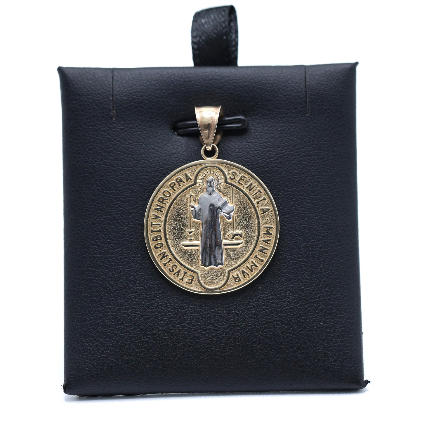 14KT GOLD SAN BENITO COIN PENDANT - 23.5MM LARGE SOLID PENDANT